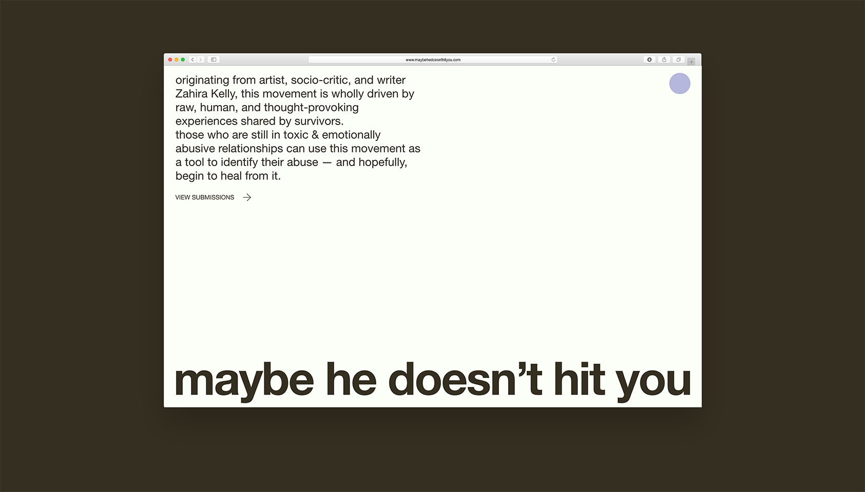 landing page for maybe he doesn't hit you website