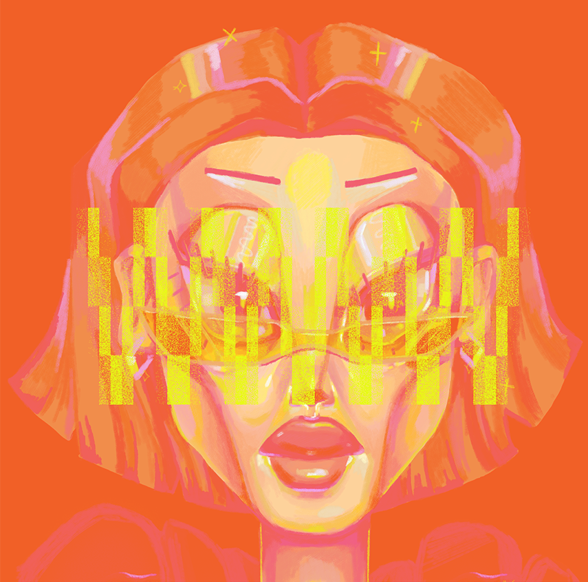 xpress illustration with orange overlay