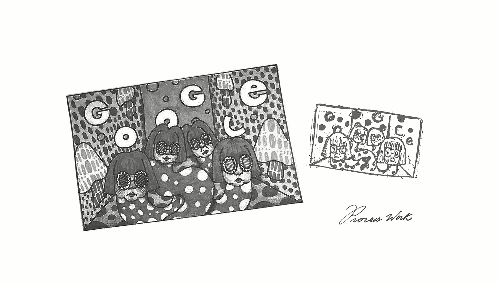 yayoi kusama doodle process work